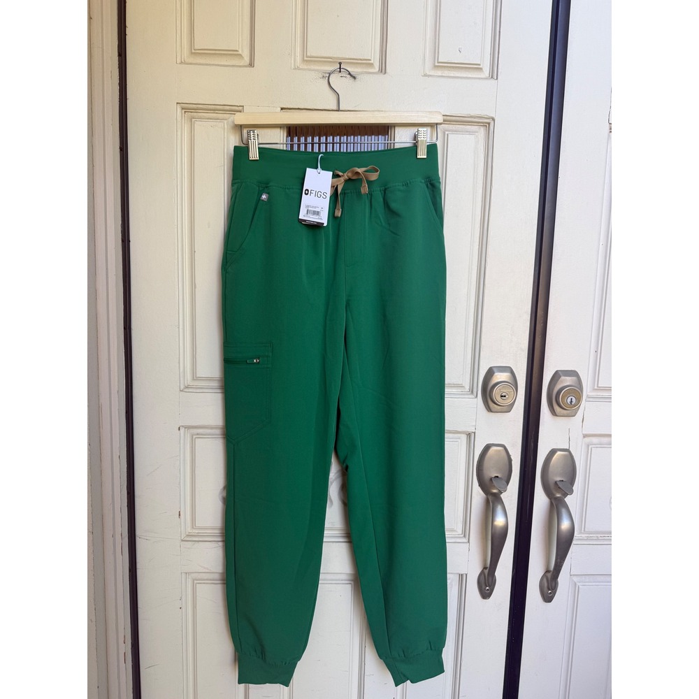 FIGS Zamora High Waisted Jogger Scrub Pants Indocyanine Green Womens Size Small